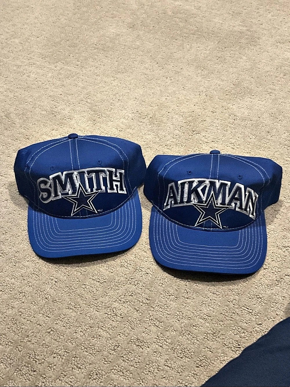 Starter Two-Piece Smith & Aikman Blue Caps - 1990s era